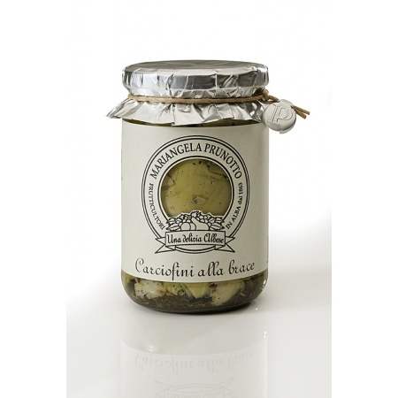 Anghinare coapte pe plita (Carciofini alla Brace) in ulei de masline extra virgin, 345 g