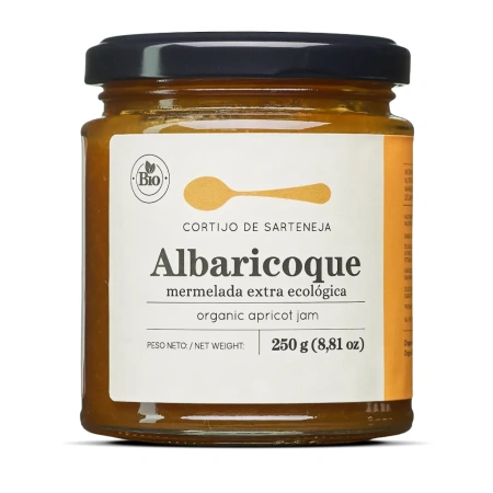 Dulceață de caise ECO/BIO 250 g - Produs artizanal Premium de la Sarteneja - Spania