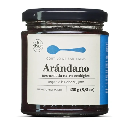 Dulceață de afine ECO/BIO 250 g - Produs artizanal Premium de la Sarteneja - Spania