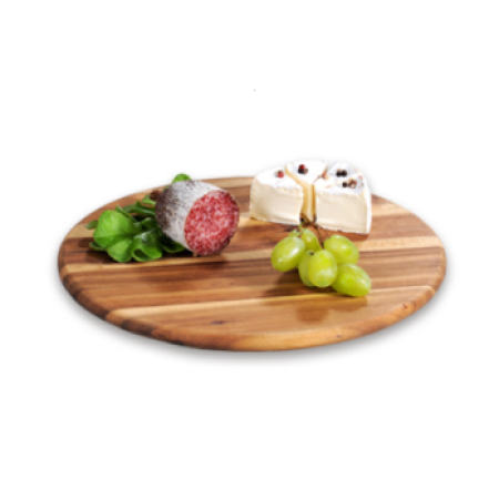 Platou rotund din lemn de salcam pentru servire Brânzeturi de la Kesper 28448- Lazy Susan 40 cm