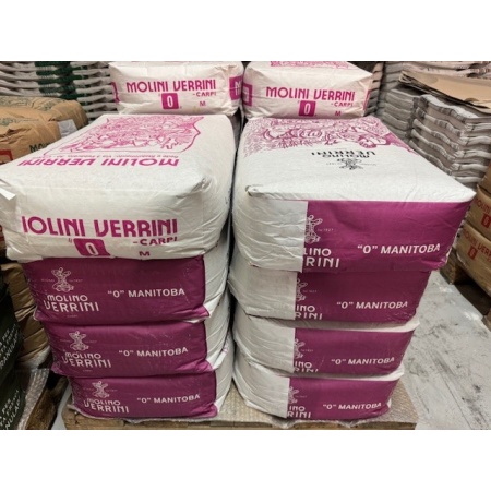Făină Manitoba tip "0" ROZ W 390/410 la palet de 500 kg (20 saci x 25 kg) - Molino Verrini